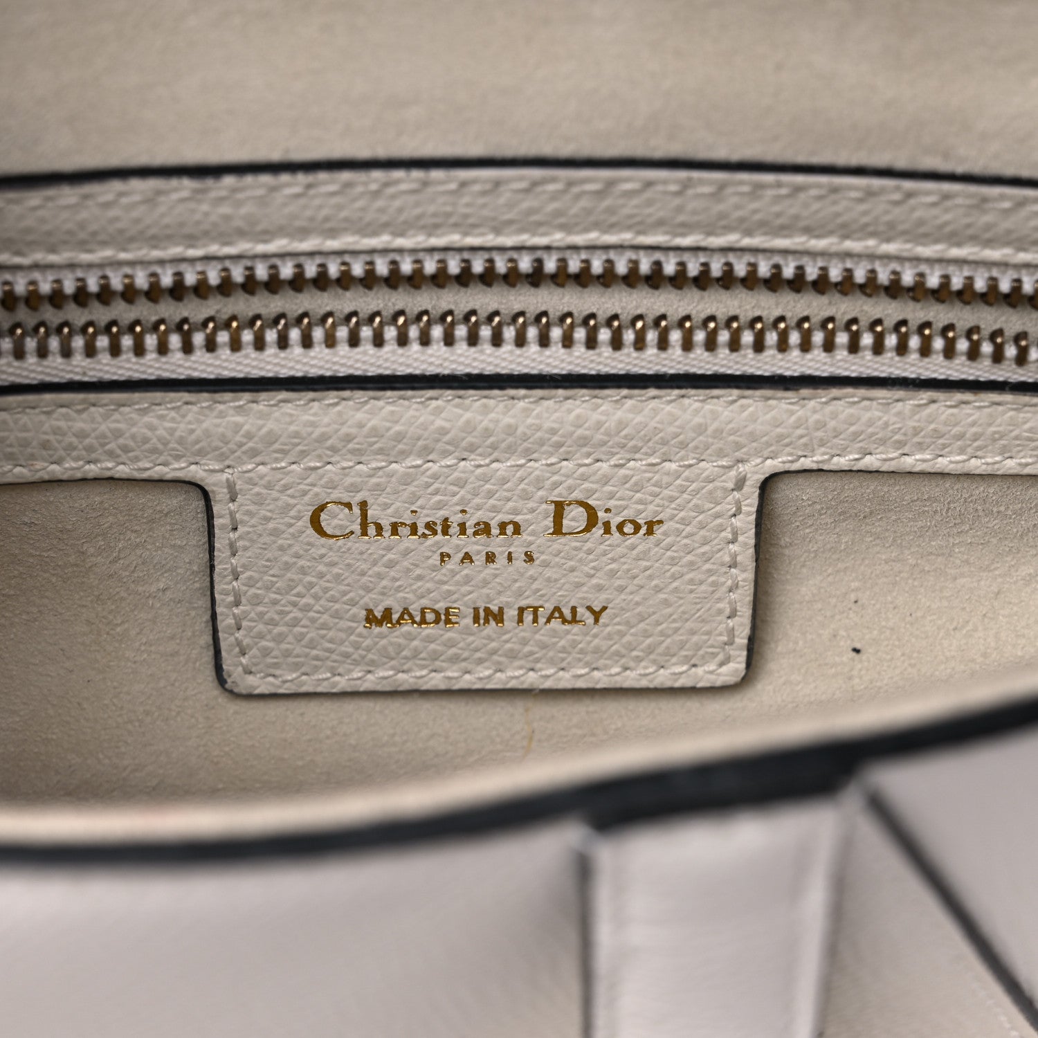 Christian Dior Grained Calfskin Saddle Bag White 6 of 18