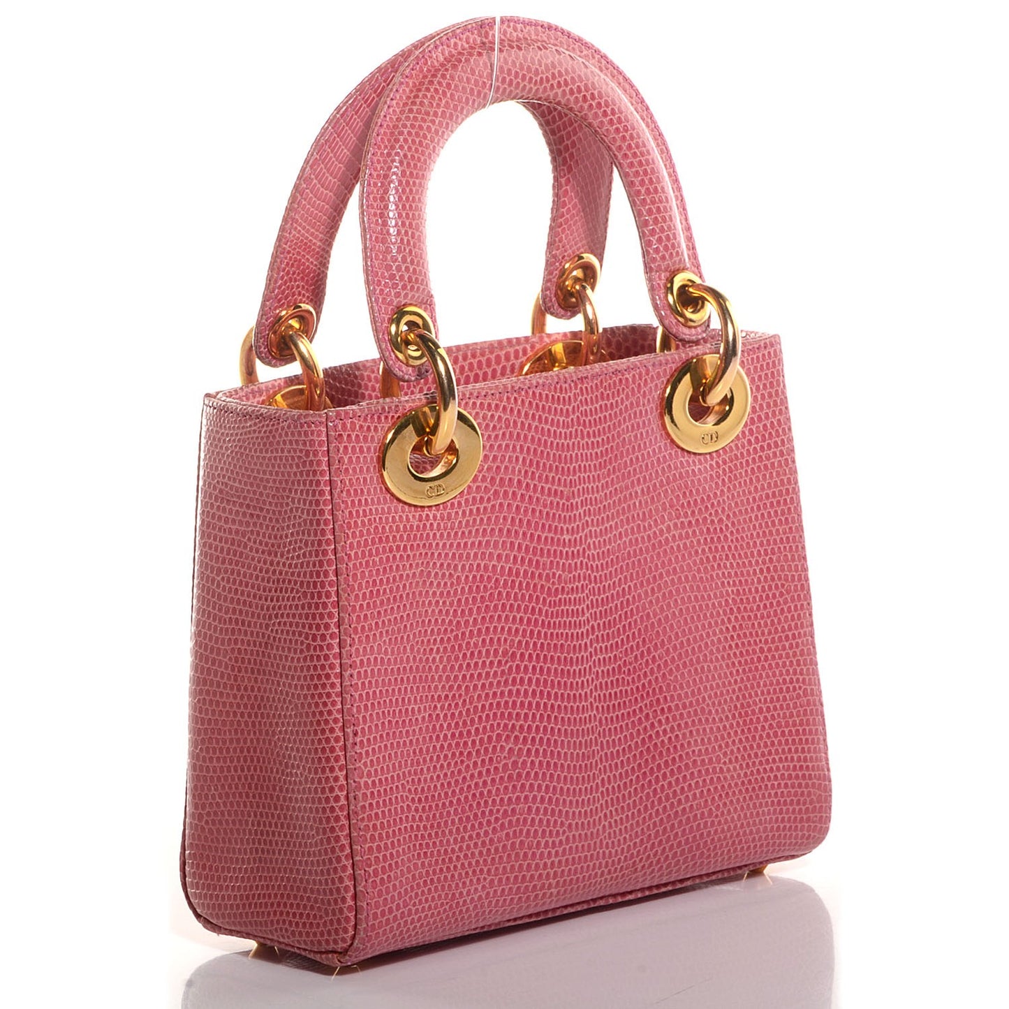 Lizard Mini Lady Dior Pink