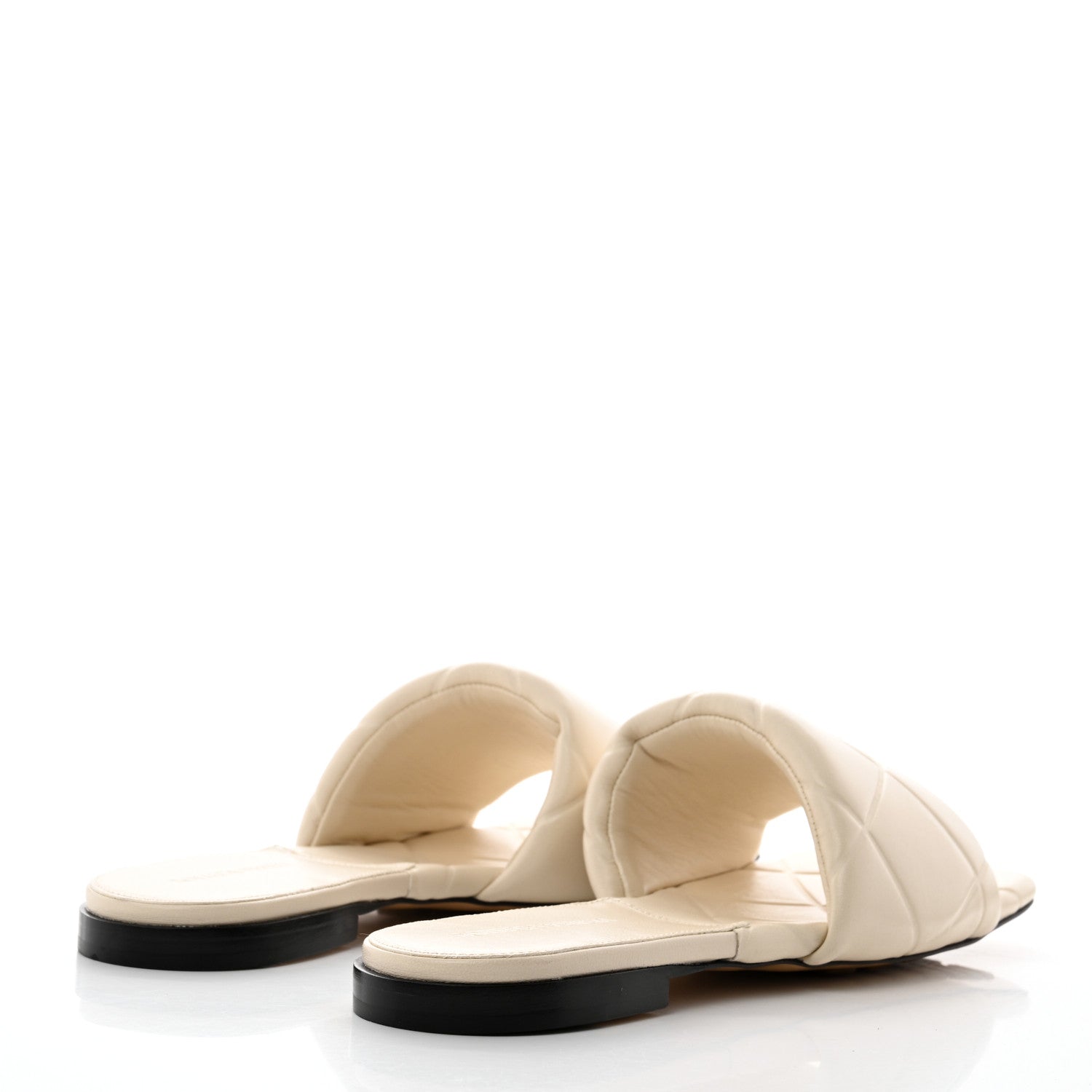 Bottega Veneta Nappa Quilted Rubber Lido Flat Sandals 40 Sea Salt 4 of 7