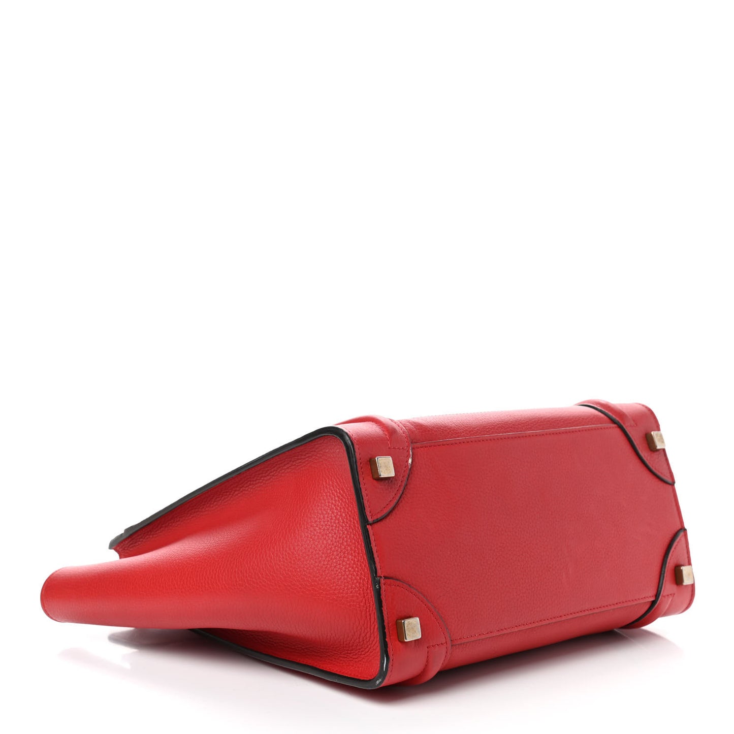 Drummed Calfskin Micro Luggage Red