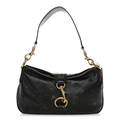 Miu Miu Nappa Old Hook Shoulder Bag Sabbia Caffe 1 of 11