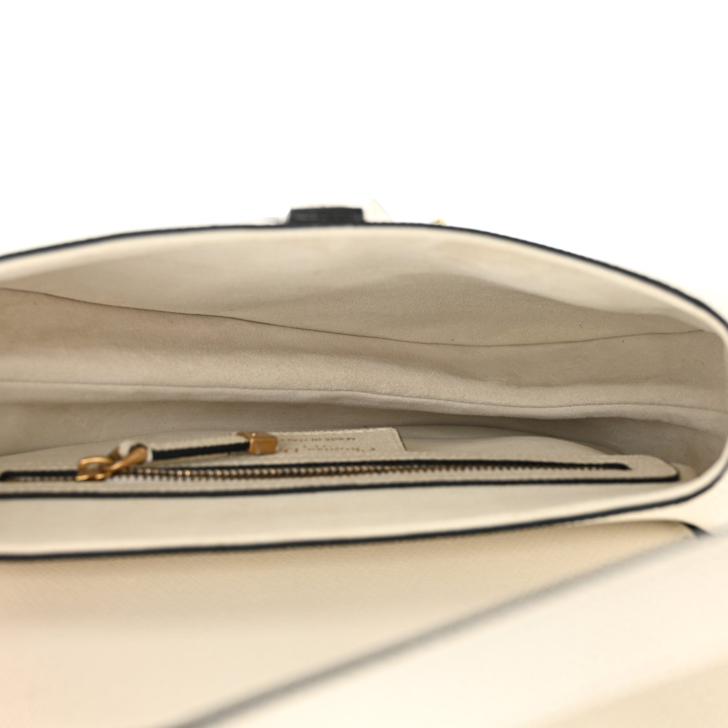 Grained Calfskin Saddle Bag White