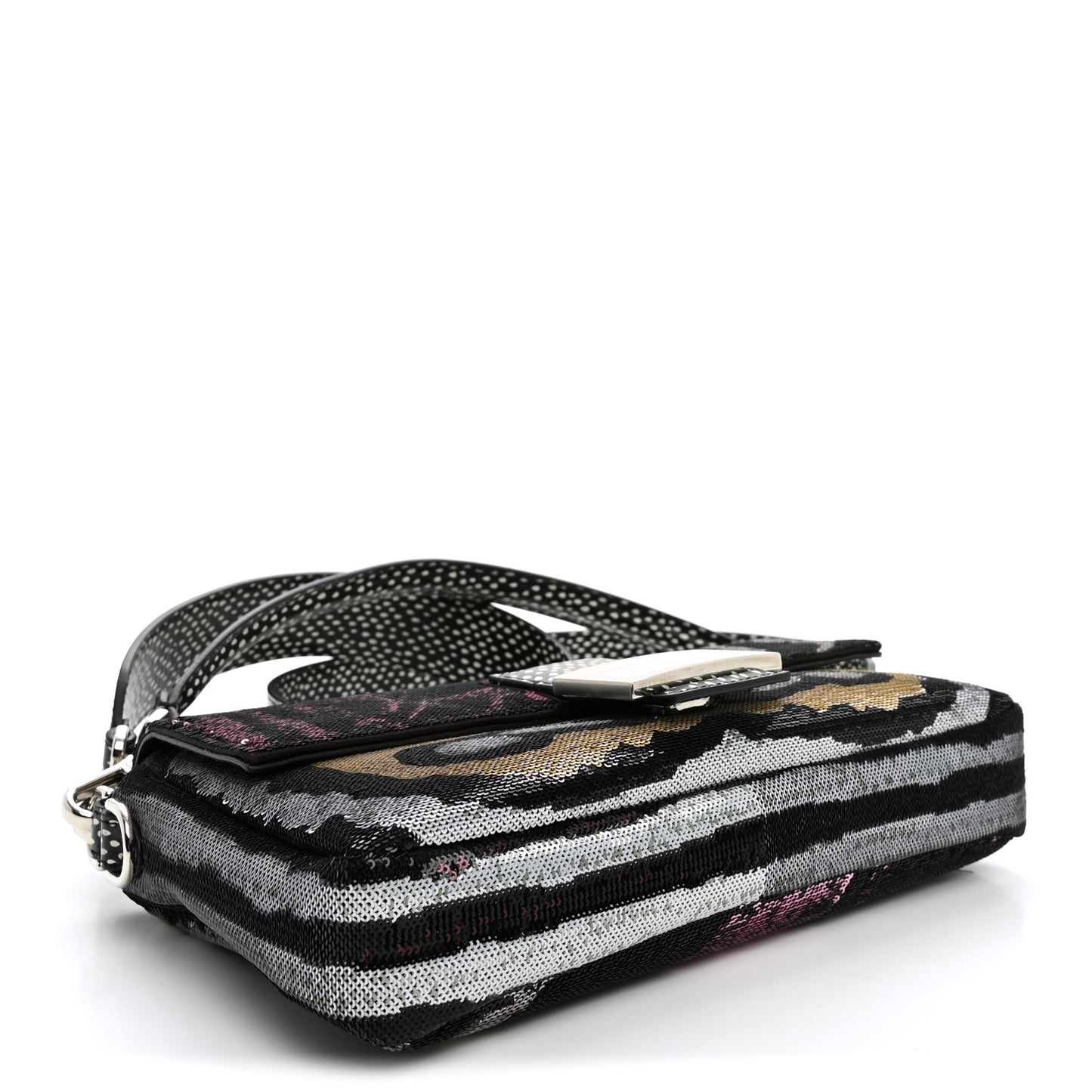 Night Butterfly Sequin Baguette Black Multicolor