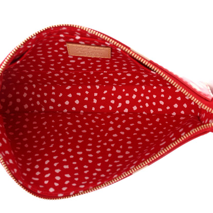 Louis Vuitton Vernis Kusama Infinity Dots Pochette Accessories Red 5 of 10