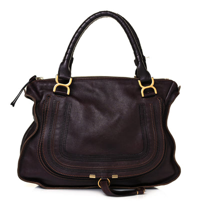 Chloe Calfskin Large Marcie Satchel Truffle 1 of 20