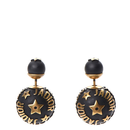 Christian Dior Metal J'Adior Mise En Dior Tribal Earrings Black 1 of 8