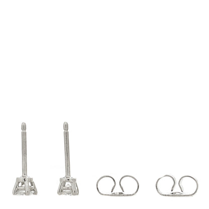 Tiffany Platinum Diamond .25ctw Solitaire Earrings 3 of 5
