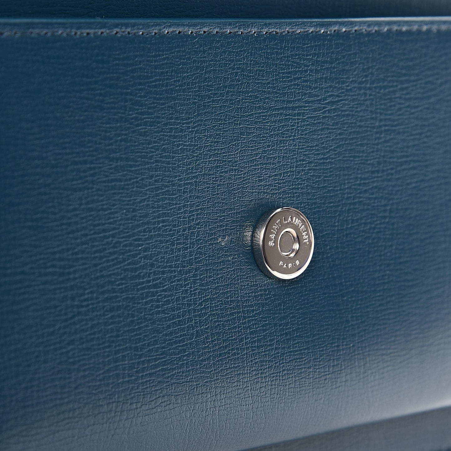 Calfskin Monogram Sunset Chain Wallet Turquoise
