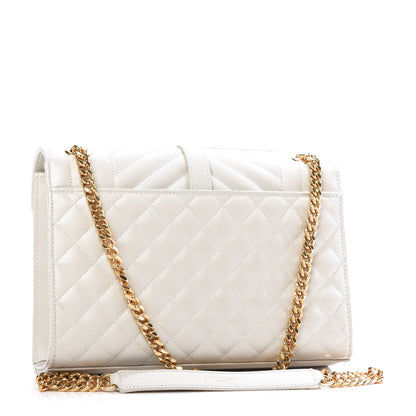 Saint Laurent Grain De Poudre Textured Mixed Matelasse Medium Triquilt Monogram Satchel Porcellana 3 of 8