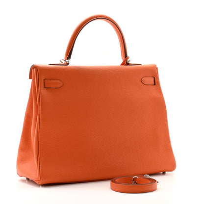 Hermes Togo Kelly Retourne 35 Orange 3 of 13