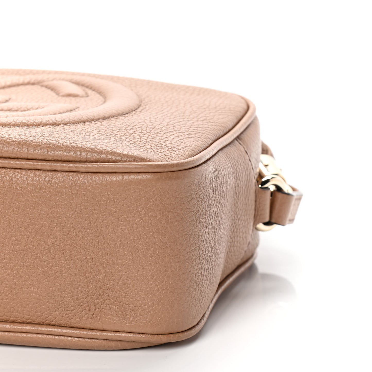 Pebbled Calfskin Small Soho Disco Bag Camelia
