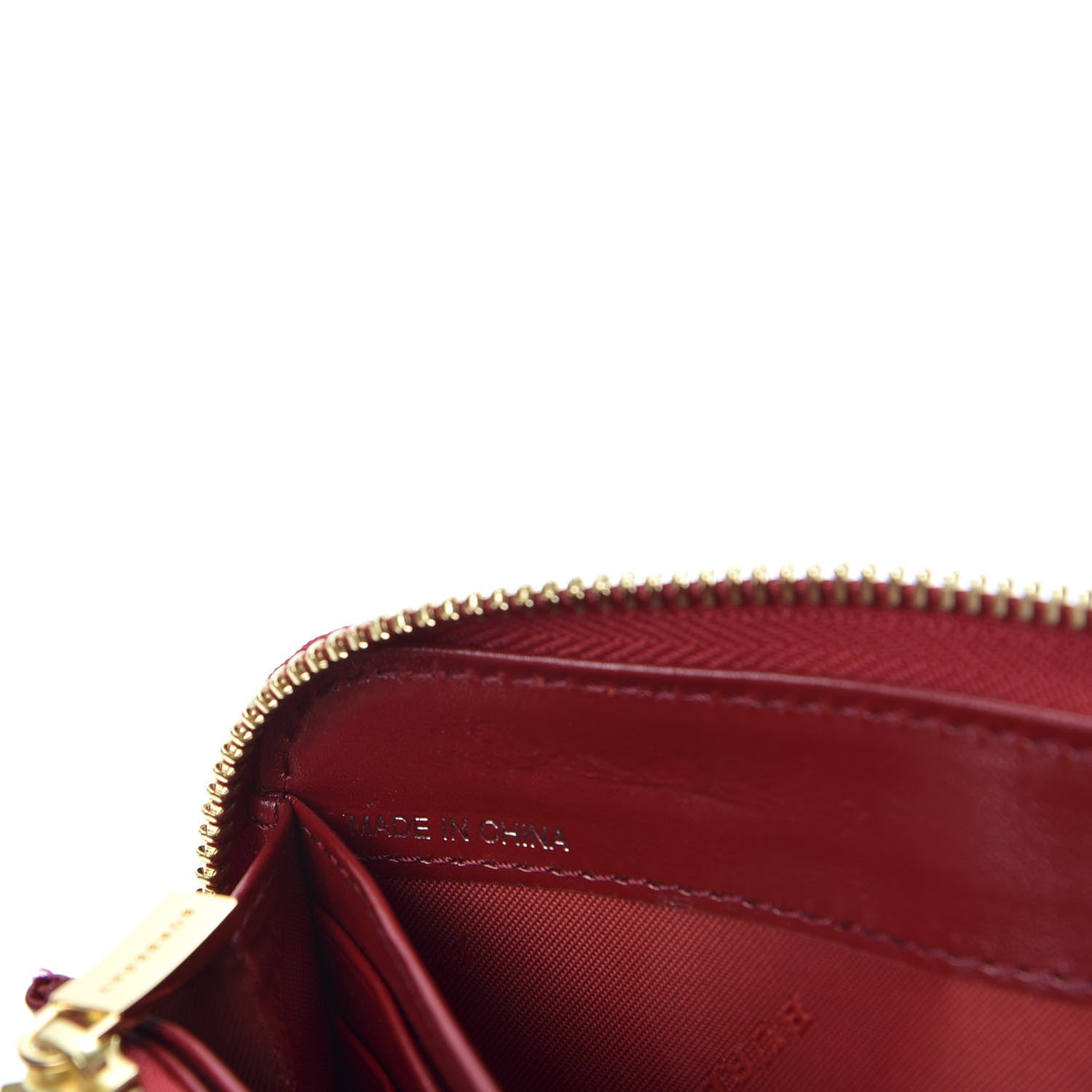 Burberry Haymarket Check Large Ziggy Zip Around Wallet Red 8 of 9