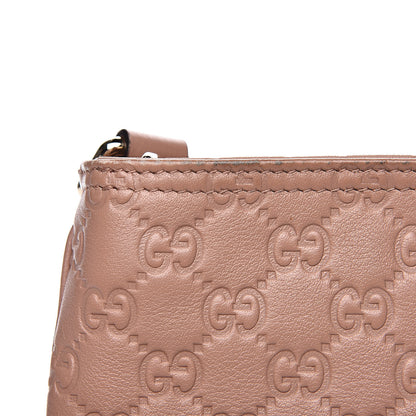Gucci Guccissima Small Flat Messenger Bag Pink 12 of 14