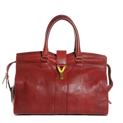 Saint Laurent Sheepskin Medium Cabas ChYc Red 1 of 7