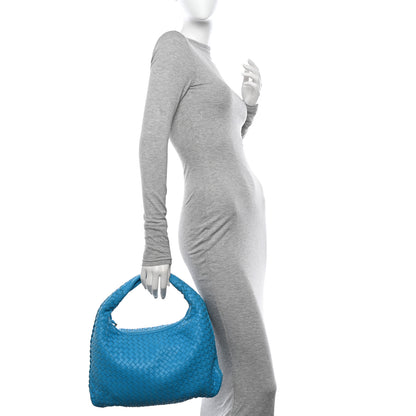 Bottega Veneta Nappa Intrecciato Medium Veneta Hobo Turquoise 2 of 13