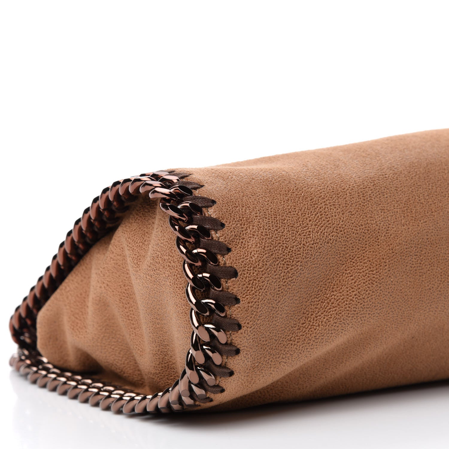 Stella McCartney Shaggy Deer Mini Falabella Fold Over Tote Camel 7 of 10