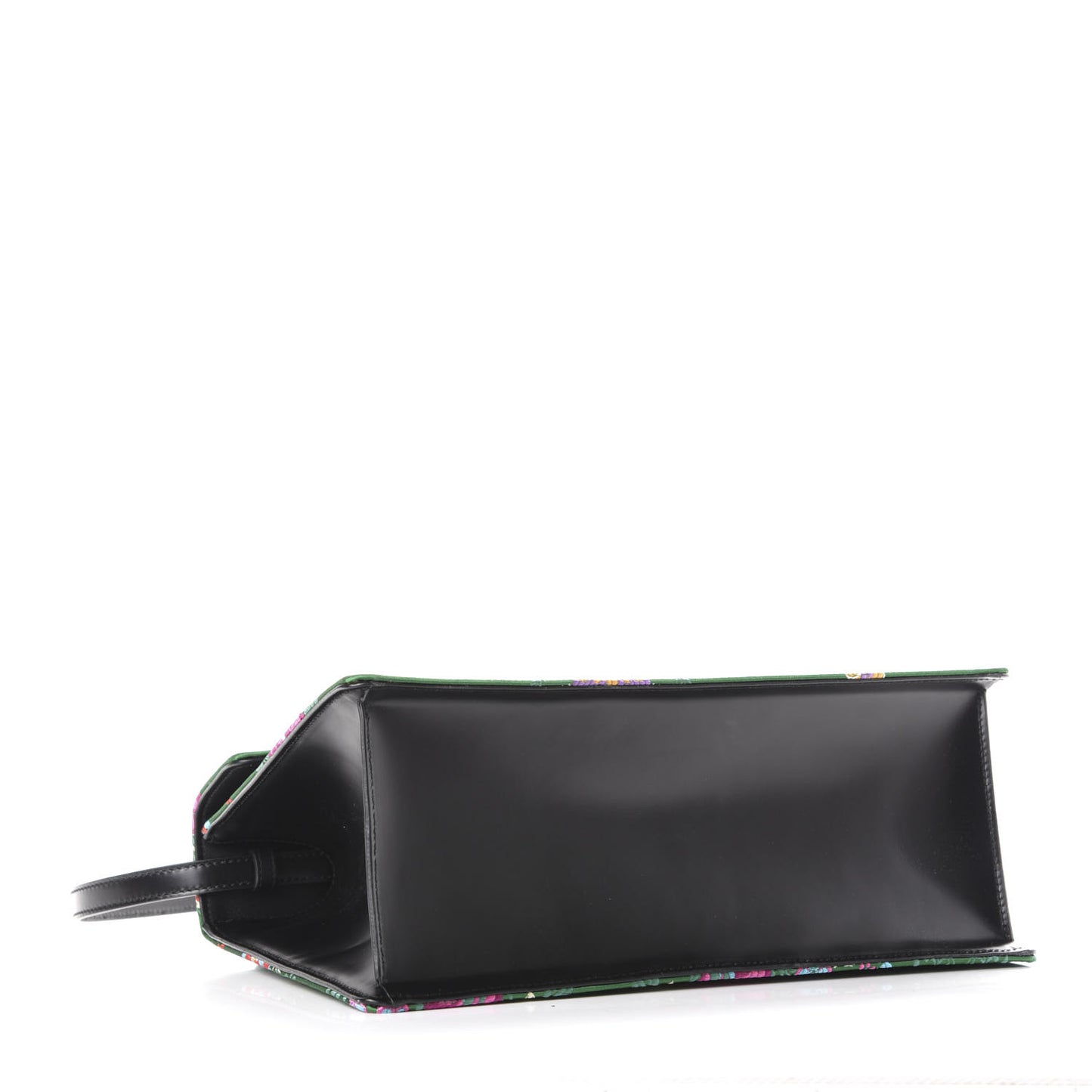 Jacquard Floral Medium Sylvie Top Handle Bag Green Multicolor Black