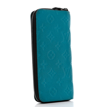 Louis Vuitton Taurillon Monogram Zippy Vertical Wallet Turquoise 3 of 8