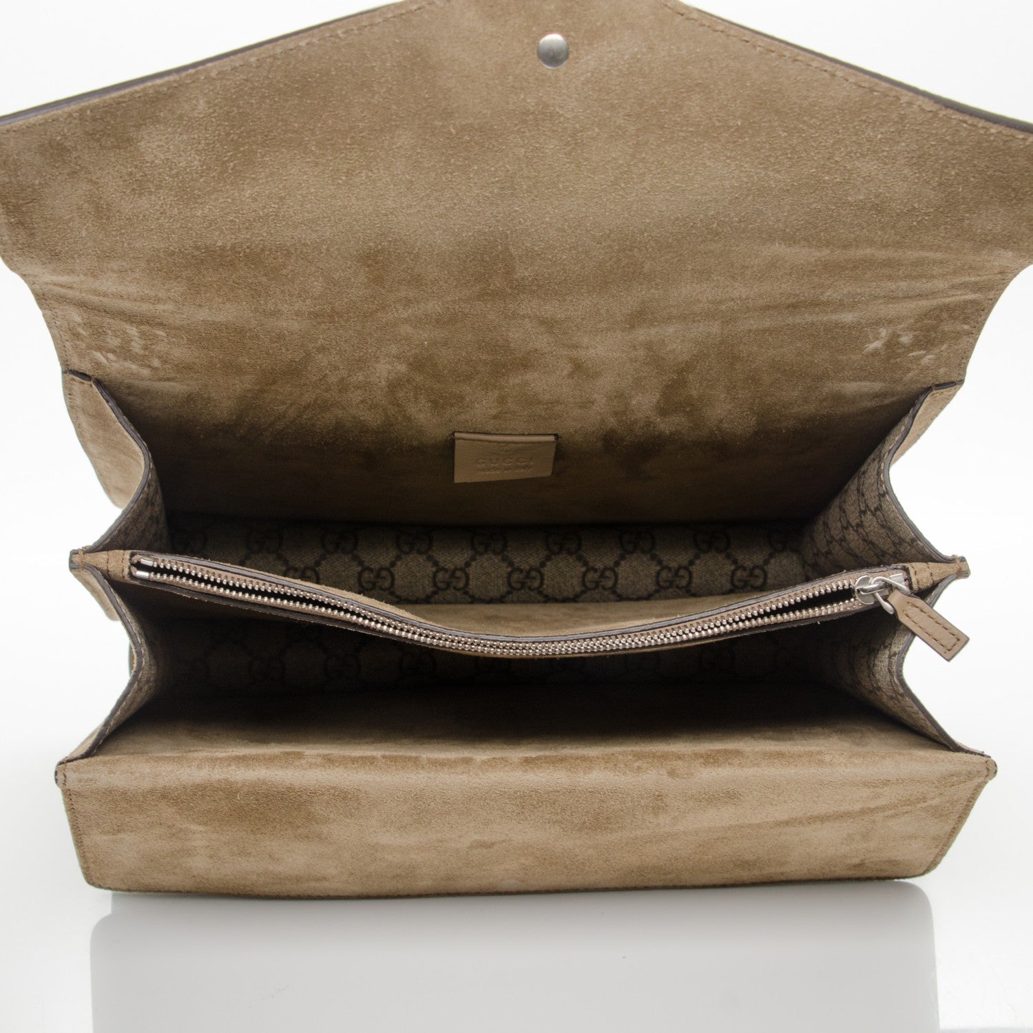 Gucci GG Supreme Monogram Medium Dionysus Shoulder Bag Taupe 5 of 6