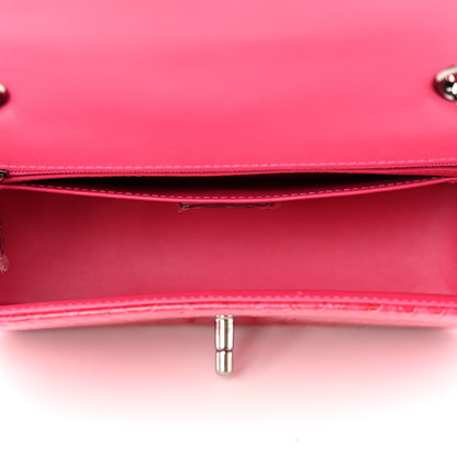 Chanel Snakeskin Mini Rectangular Flap Dark Pink 5 of 13