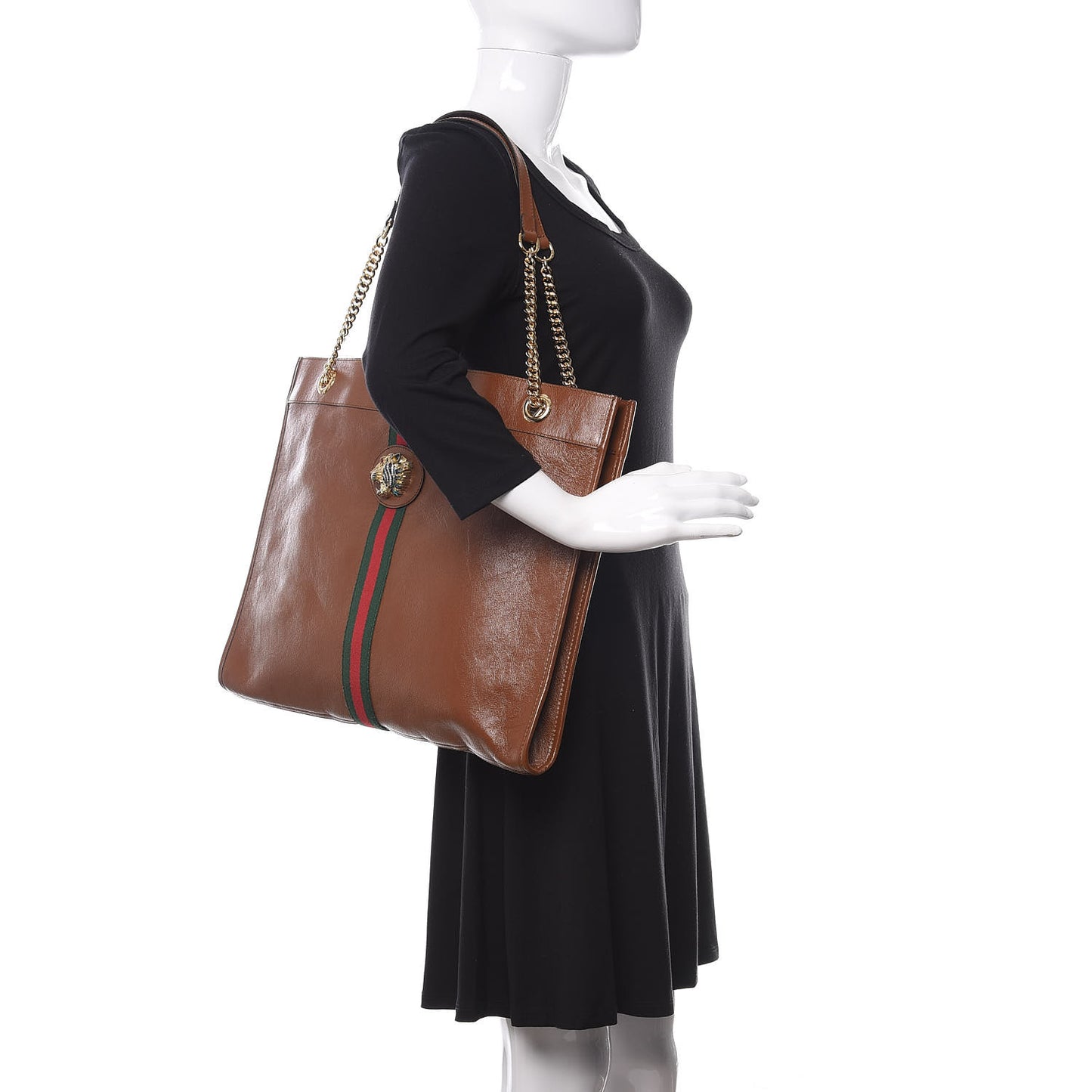 Calfskin Large Rajah Chain Tote Cuir