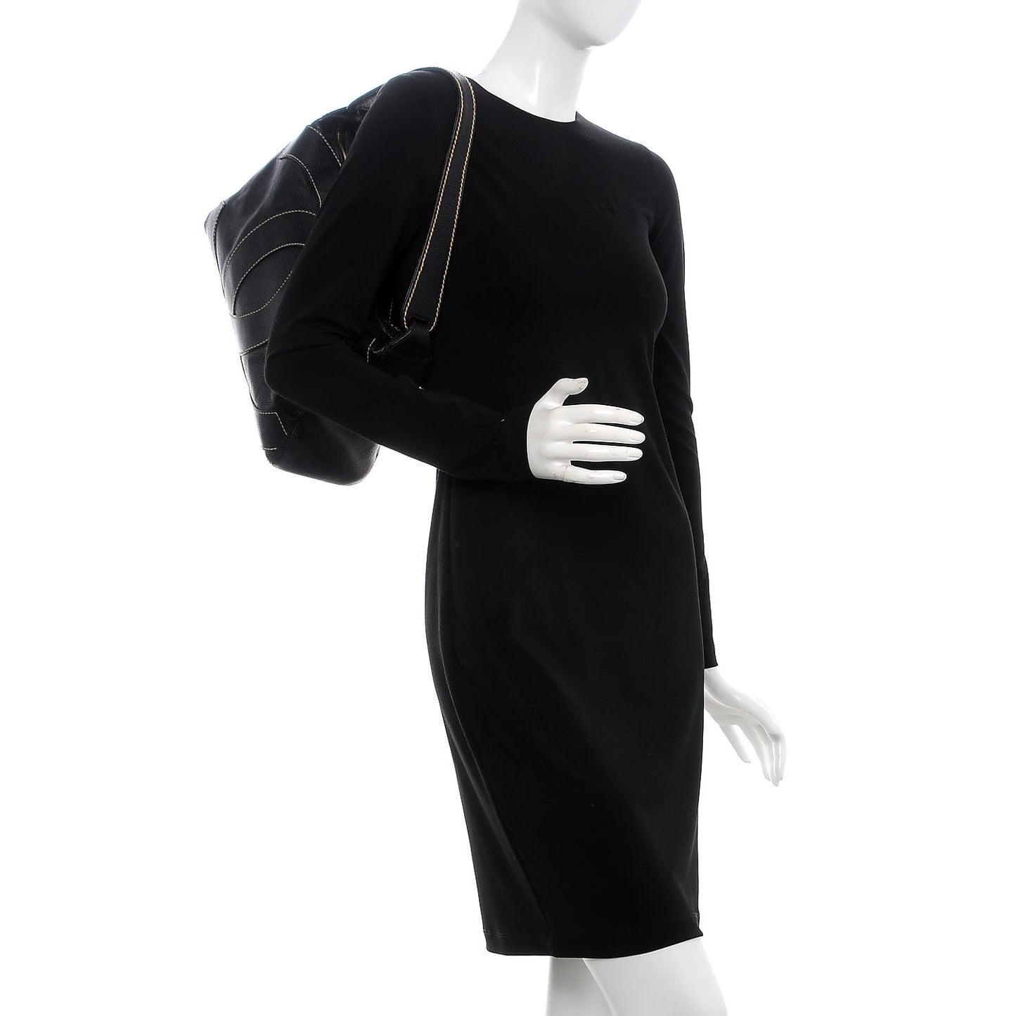 Caviar CC Stitched Hobo Black