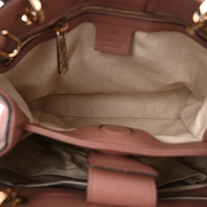 Gucci Calfskin Small Bamboo Shopper Tote Camelia 5 of 12