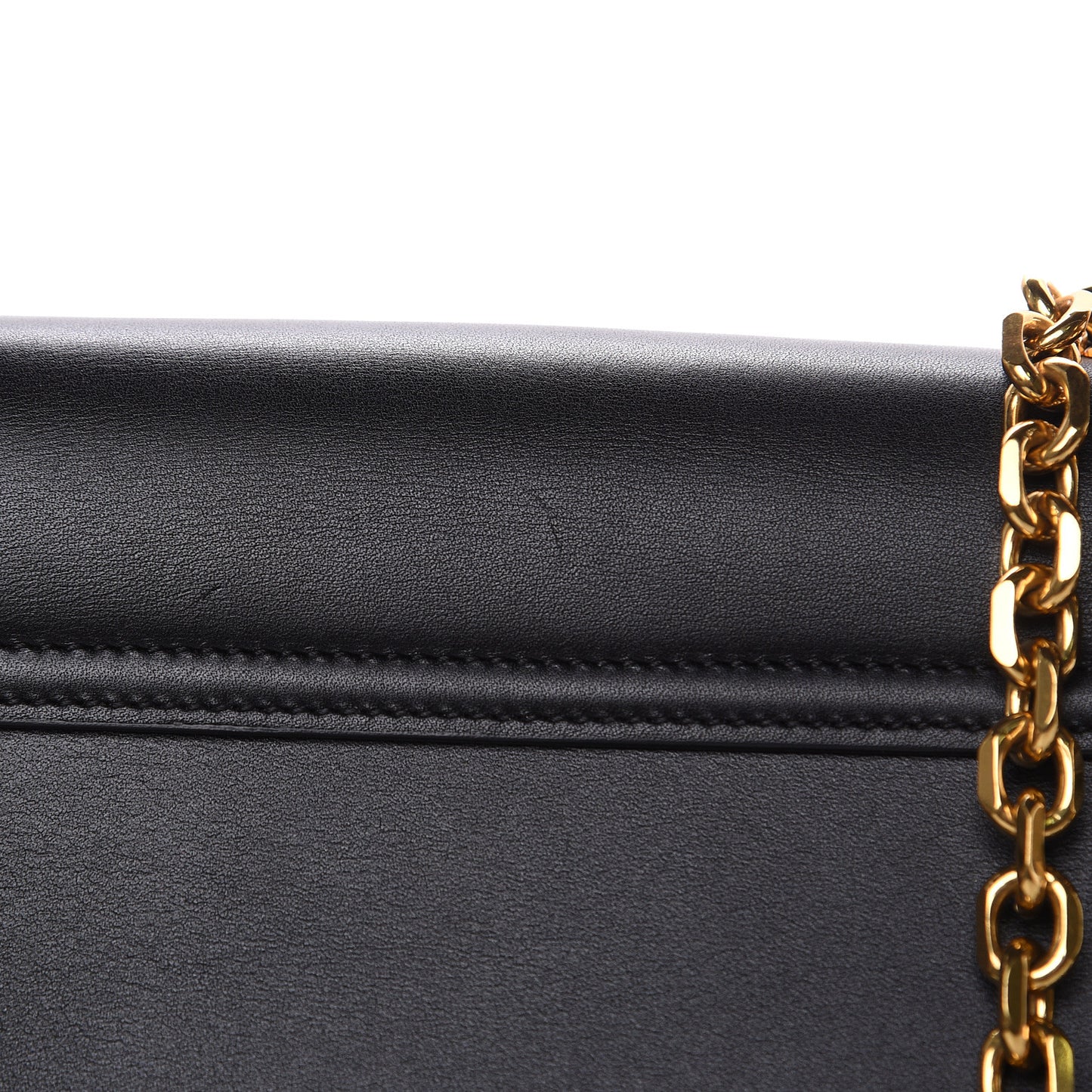 Shiny Calfskin Medium C Bag Black