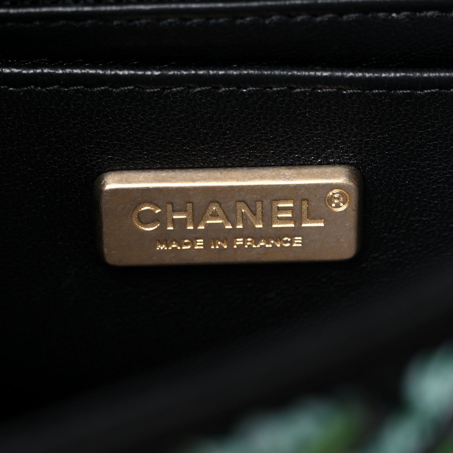 Chanel Sequin Mosaic Mini Rectangular Flap Green Black 5 of 9
