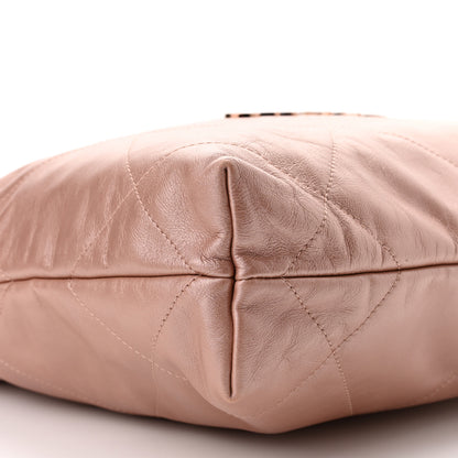 Chanel Metallic Calfskin Quilted Small Chanel 22 Pink 10 of 11