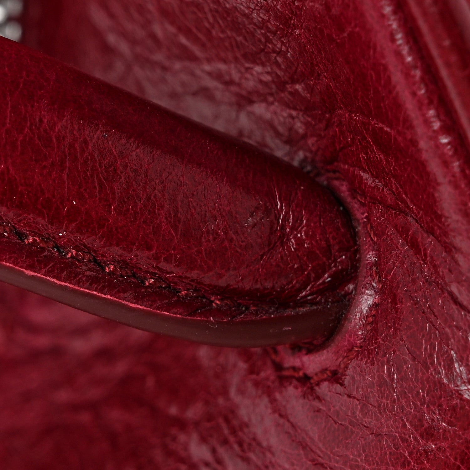 Jacquemus Shiny Vintage Calfskin Le Turismo Soft Bowling Bag Burgundy 14 of 15