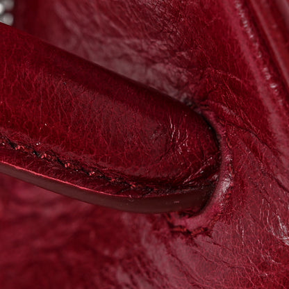 Jacquemus Shiny Vintage Calfskin Le Turismo Soft Bowling Bag Burgundy 14 of 15