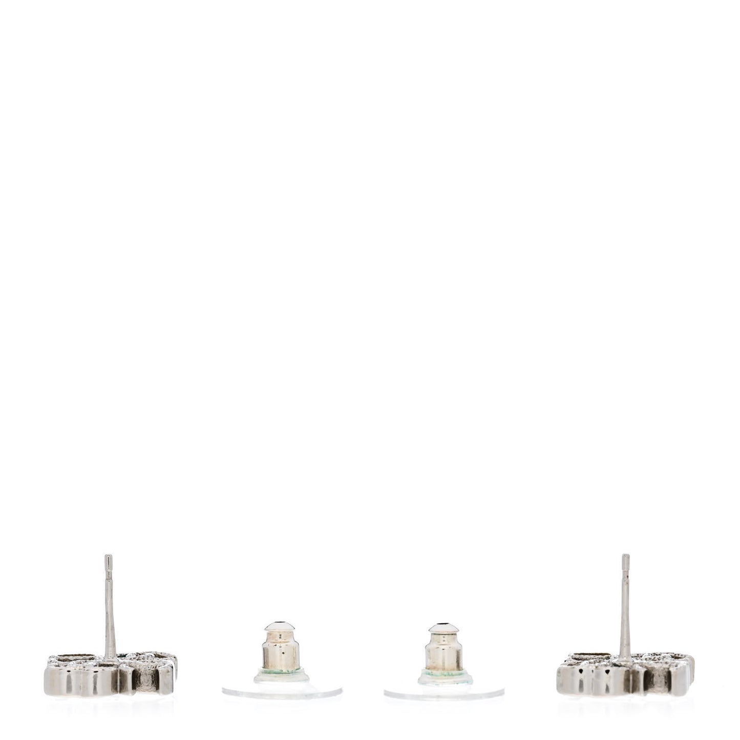 CC Logo Stud Earrings Silver