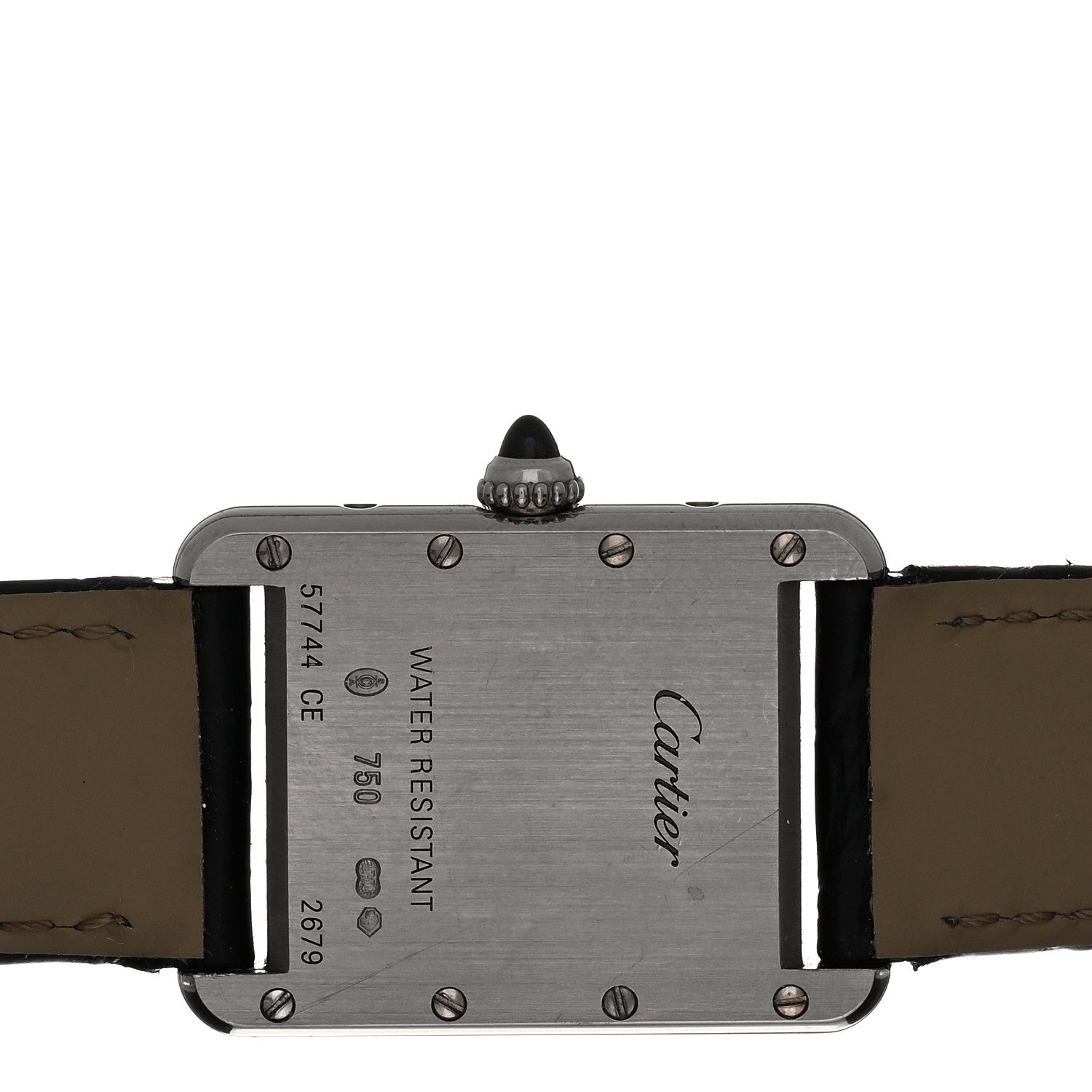 Cartier 18K White Gold Alligator 22mm Tank Louis Quartz Watch 4 of 4