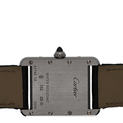 Cartier 18K White Gold Alligator 22mm Tank Louis Quartz Watch 4 of 4