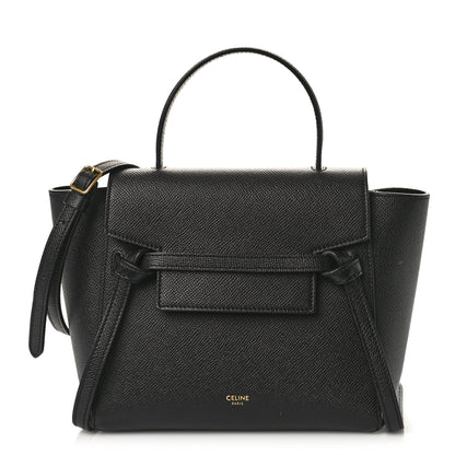 Celine Grained Calfskin Nano Belt Bag Black 1 of 8