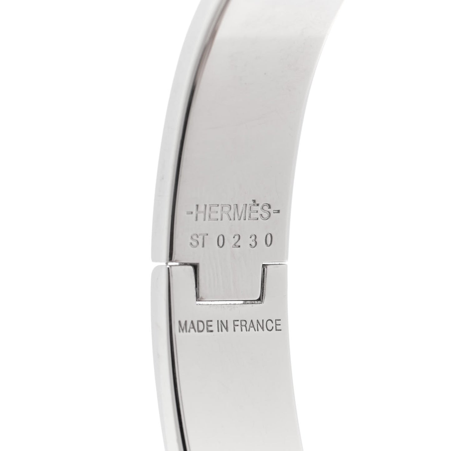 Enamel Narrow Clic Clac H Bracelet PM White