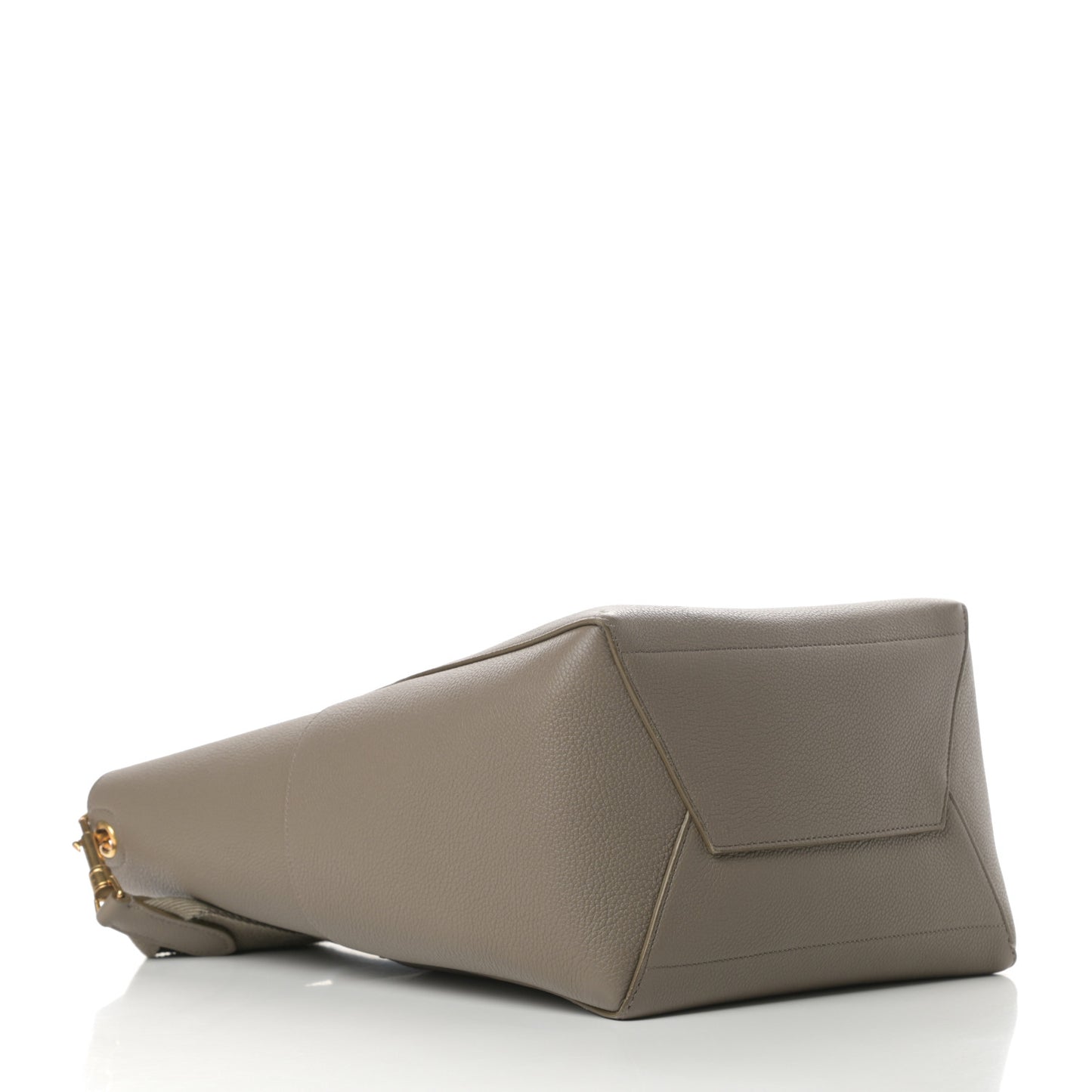 Soft Grained Calfskin Sangle Bucket Bag Taupe