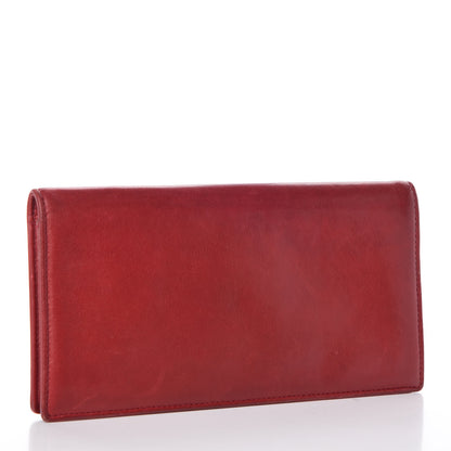 Chanel Lambskin Timeless CC Yen Wallet Red 3 of 10