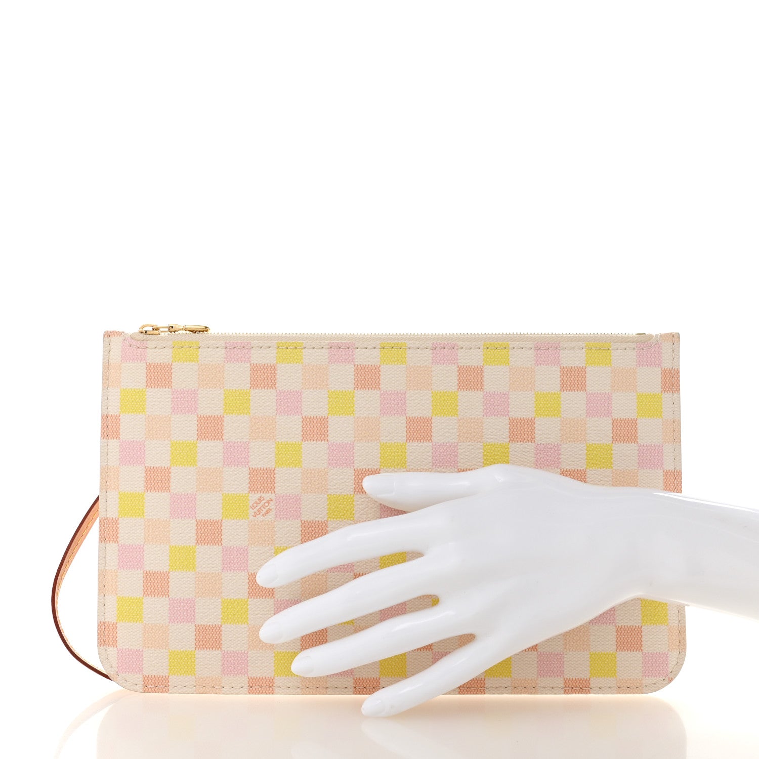 Louis Vuitton Damier Giant Neverfull MM Pochette Peach 2 of 11