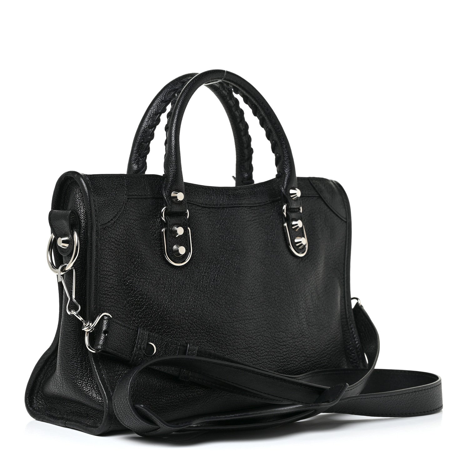 Balenciaga Chevre Silver Metallic Edge Hardware S City Black 4 of 10