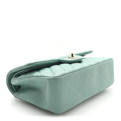 Chanel Caviar Quilted Small Double Flap Light Blue 4 of 10