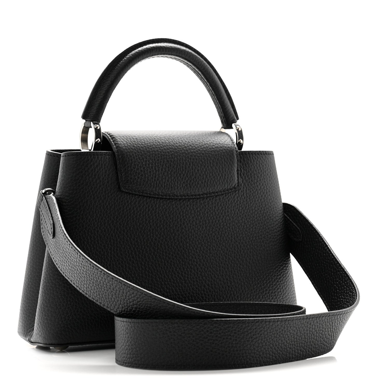 Louis Vuitton LV x YK Taurillon Flower Capucines BB Black 3 of 11