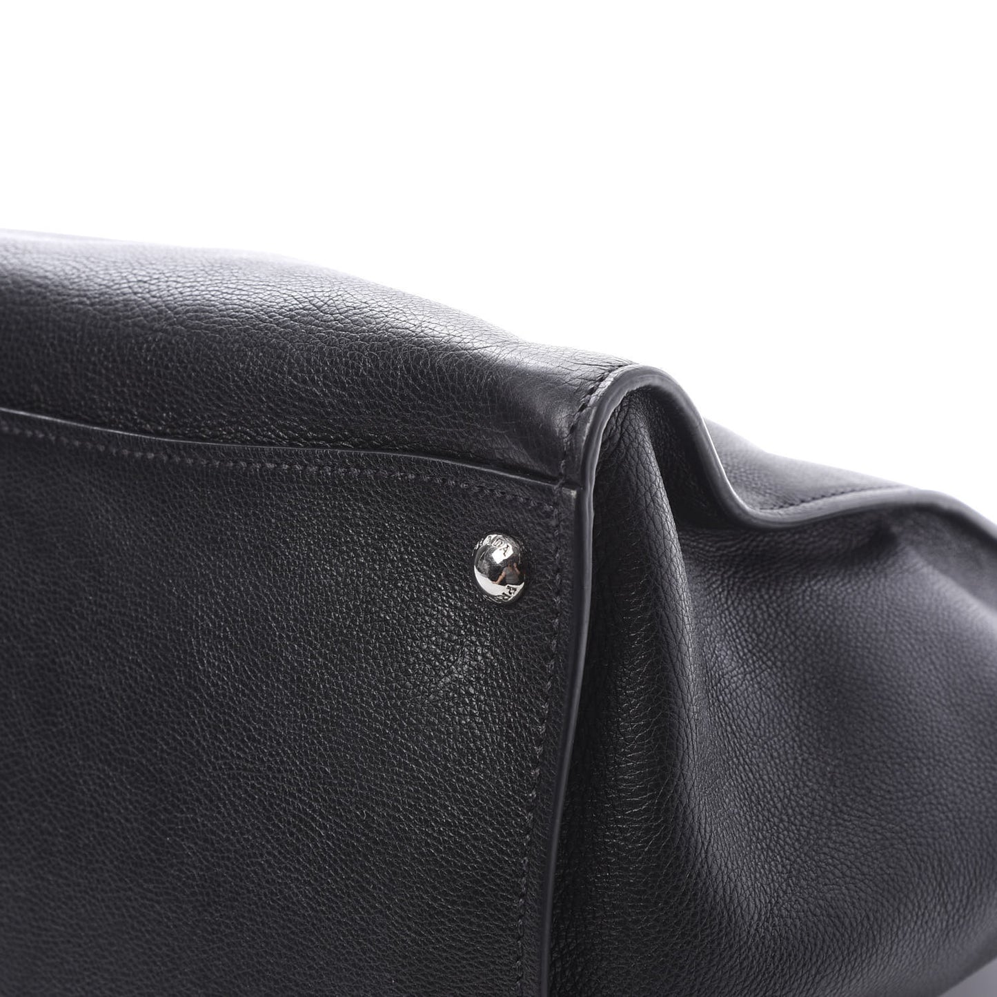 Glace Calf Twin Pocket Tote Black