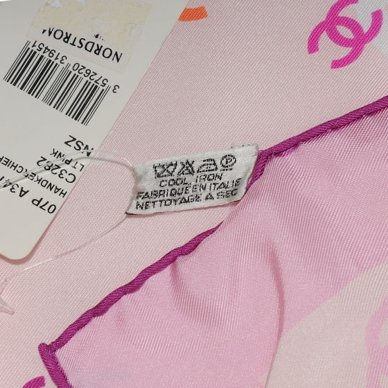 Chanel Silk Camellia Scarf Pink 5 of 5