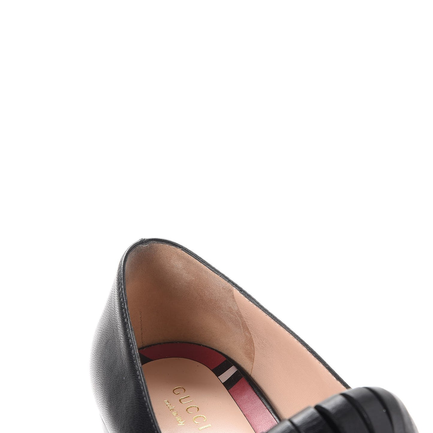 Malaga Kid GG Marmont Fringe Loafer Pumps Size 39 Black
