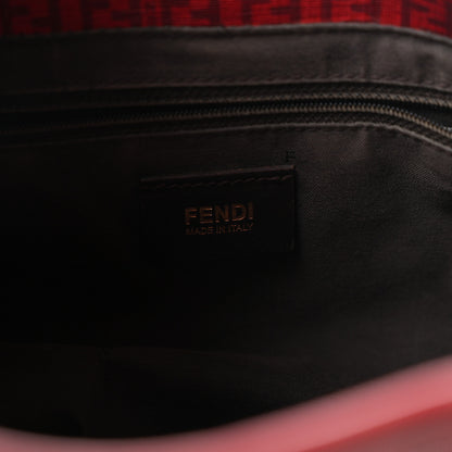 Fendi Zucchino Spalmati Vitello Hobo Bordeaux Rubino 6 of 11
