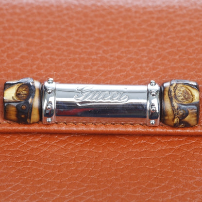 Gucci Leather Bamboo Continental Wallet Orange 6 of 13