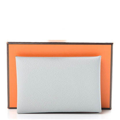 Hermes Epsom Verso Calvi Card Case Bleu Glacier Bleu Brighton 8 of 8