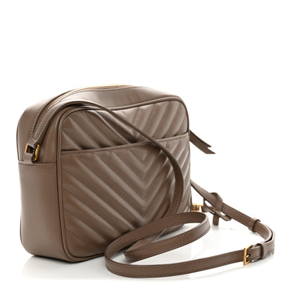 Saint Laurent Calfskin Matelasse Monogram Lou Camera Bag Taupe 3 of 12